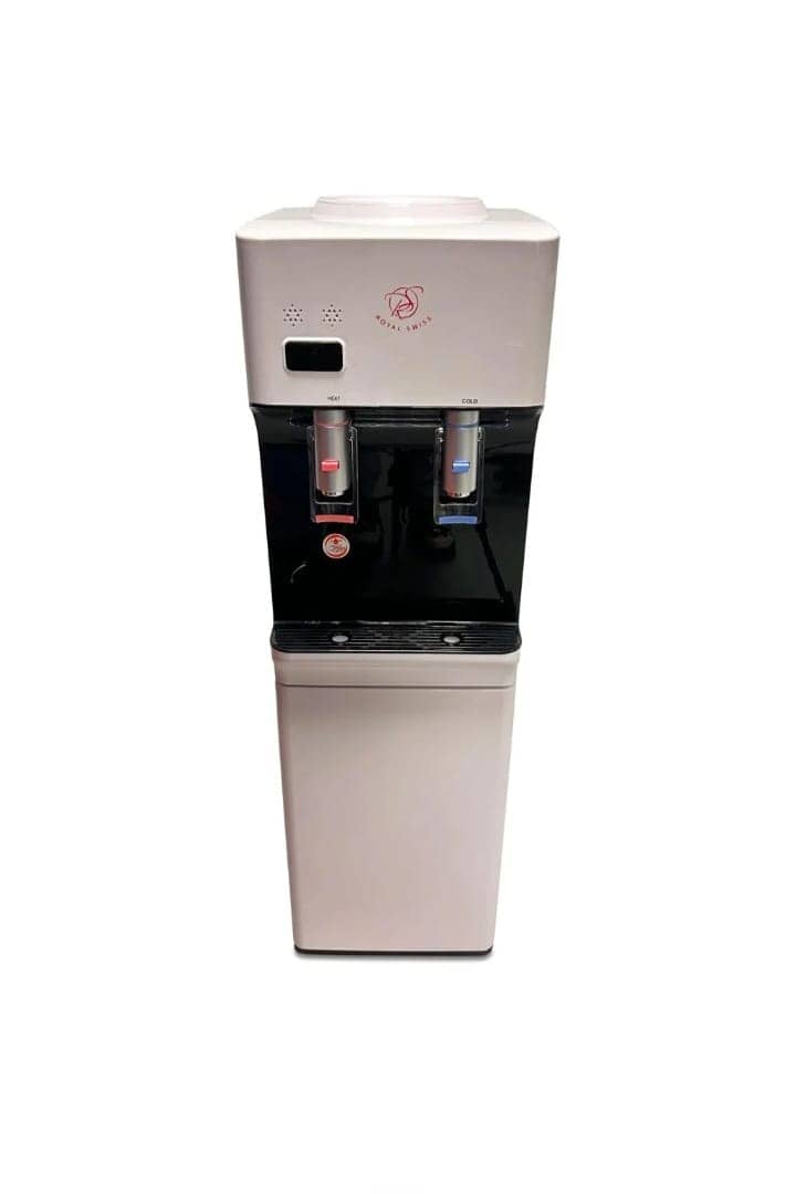 Distributeur d'eau Royal Swiss blanc et noir avec robinets pour eau chaude et froide. — vue 2