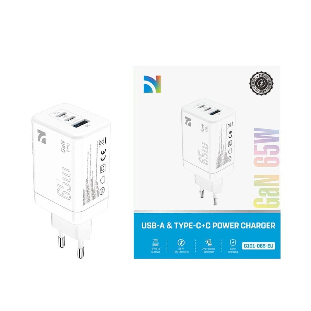 Hytava Edit Chargeur mural GaN 65W multi-ports
